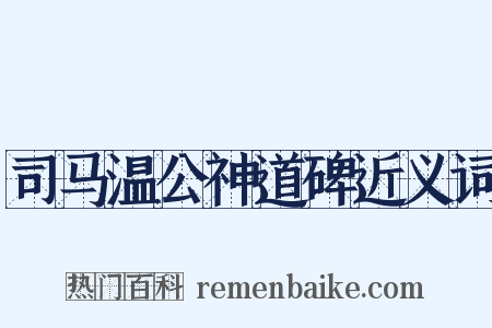 司马温公神道碑近义词是什么意思的图片